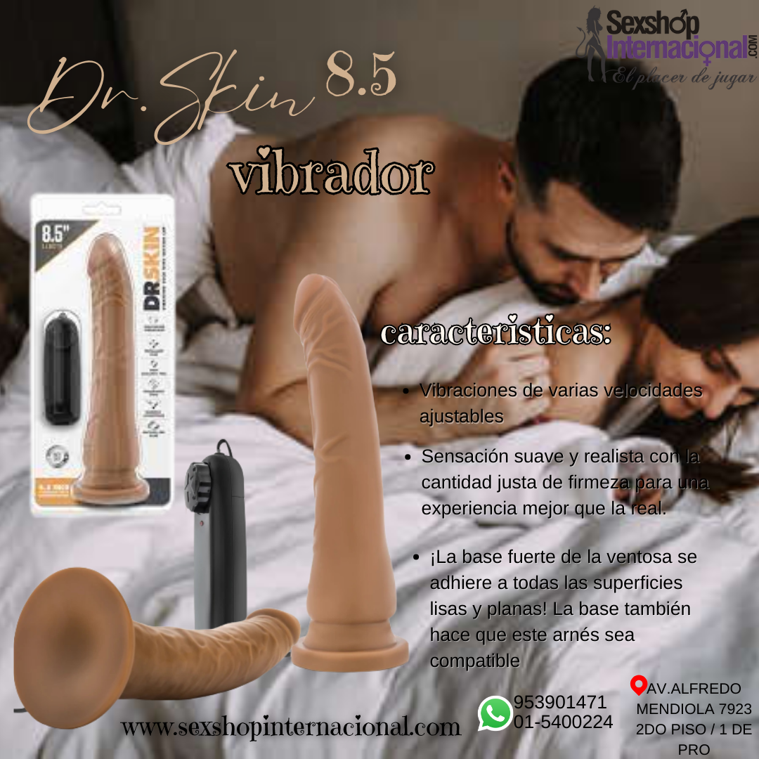 Consolador Vibrador 8.5 Dr. Skin SEXSHOP OLIVOS